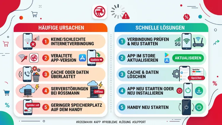 ROSSMANN‑App lädt nicht: Ursachen & Lösungen erklärt