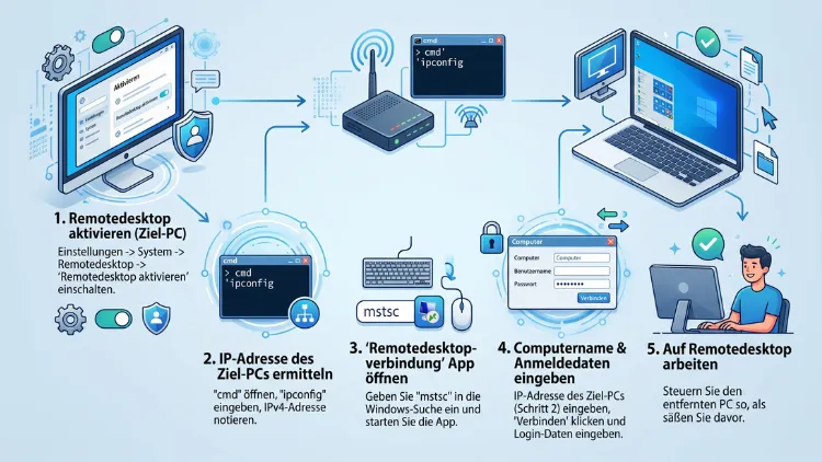 Remotedesktopverbindung einrichten: So geht es einfach