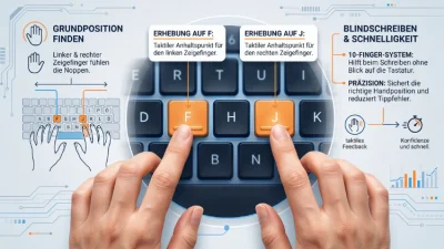 Tastatur: Erhebungen auf F und J – Bedeutung & Zweck