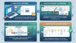 Versteckte Dateien auf USB-Stick anzeigen in Windows 11/10
