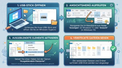 Versteckte Dateien auf USB-Stick anzeigen in Windows 11/10