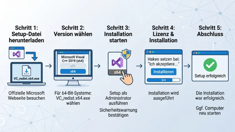 Visual C++ 2019 Redistributable x64 installieren – so geht’s