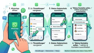 WhatsApp: Status vor bestimmten Kontakten verbergen – so geht’s