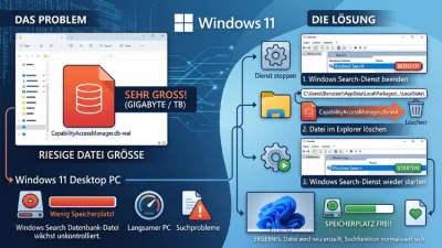 Windows 11: CapabilityAccessManager.db-wal riesig – Lösung