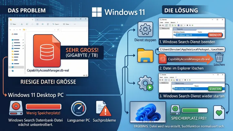 Windows 11: CapabilityAccessManager.db-wal riesig – Lösung