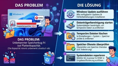 Windows 11: Speicherbug frisst Plattenkapazität – Lösung