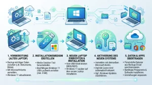 Windows 11 auf neuen Laptop übertragen: So geht es einfach