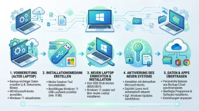 Windows 11 auf neuen Laptop übertragen: So geht es einfach