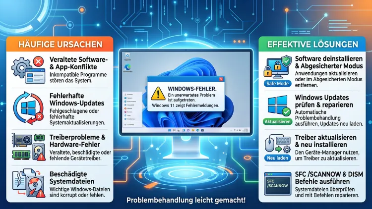 Windows 11 zeigt Fehlermeldung: Ursachen & Lösungen erklärt