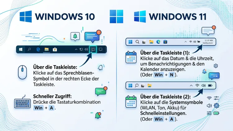 Windows 11/10: Action Center öffnen – so geht’s