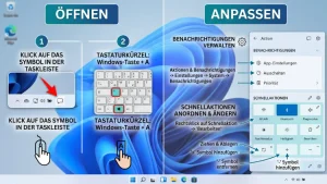 Windows 11/10: Aktionscenter öffnen und anpassen – so geht’s