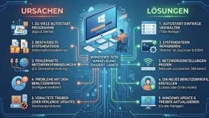 Windows 11/10: Anmeldung dauert lange – Ursachen & Lösungen