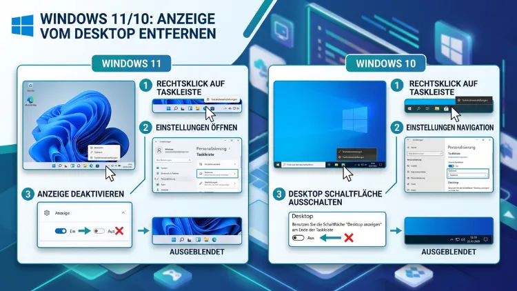 Windows 11/10: Anzeige vom Desktop entfernen – so geht’s