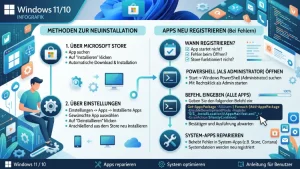 Windows 11/10: Apps neu installieren & registrieren – so geht’s