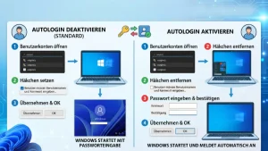 Windows 11/10: Autologin beim Start (de)aktivieren – so geht’s