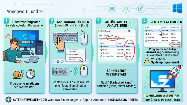 Windows 11/10: Autostart-Bremser finden – so geht’s