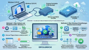 Windows 11/10: Backup von externer Festplatte wiederherstellen