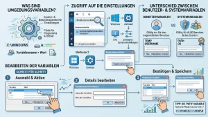 Windows 11/10: Benutzer- und Systemumgebungsvariablen bearbeiten