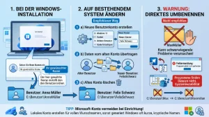Windows 11/10: Benutzerordner selbst benennen – so geht’s