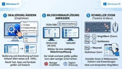 Windows 11/10: Bildschirm größer machen – so geht’s