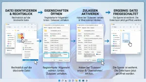 Windows 11/10: Blockierung heruntergeladener Dateien deaktivieren