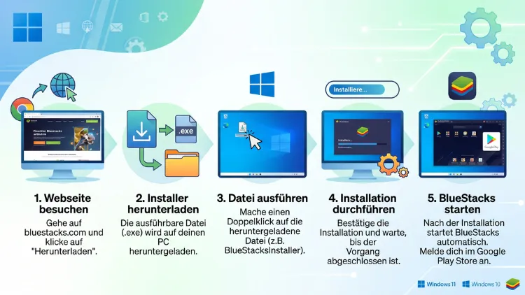 Windows 11/10: BlueStacks installieren – so geht’s