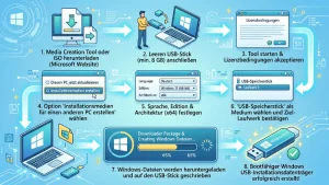 Windows 11/10: Bootfähigen USB-Installationsdatenträger erstellen