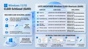 Windows 11/10: CLSID-Schlüssel (GUID) – Shortcut-Liste