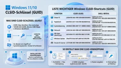 Windows 11/10: CLSID-Schlüssel (GUID) – Shortcut-Liste