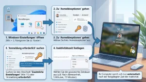 Windows 11/10: Computer bei Inaktivität automatisch sperren – so geht’s
