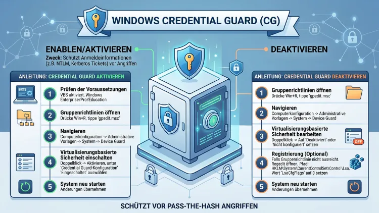 Windows 11/10: Credential Guard aktivieren/deaktivieren – so geht’s