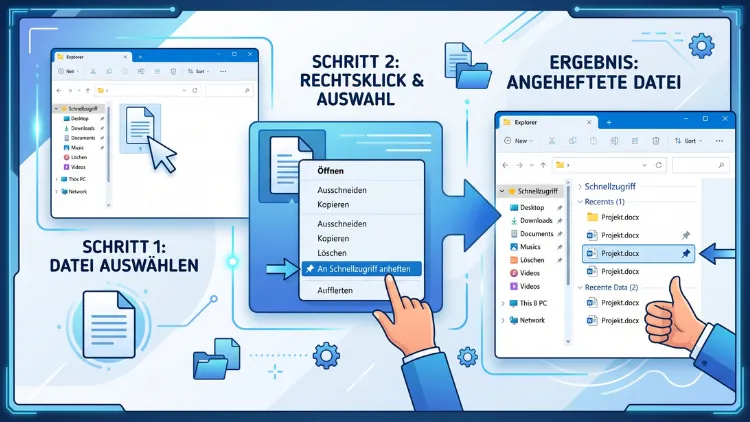 Windows 11/10: Datei an Explorer-Start anheften – Anleitung