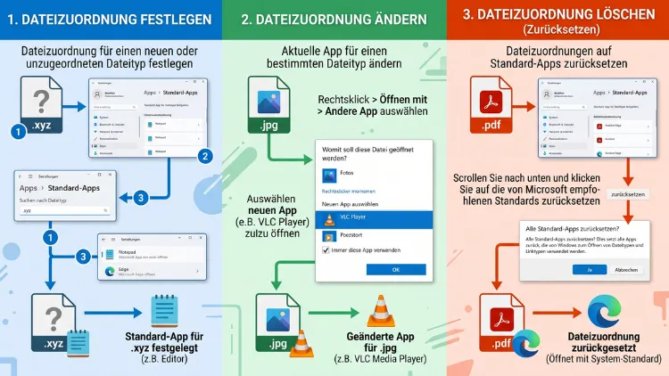 Windows 11/10: Dateizuordnung festlegen, ändern und löschen