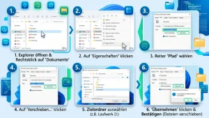 Windows 11/10: Dokumente Ordner verschieben – so geht’s