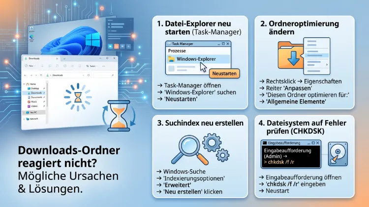Windows 11/10: Downloads-Ordner reagiert nicht – Lösung