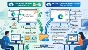 Windows 11/10: Edge-Favoriten sichern & wiederherstellen