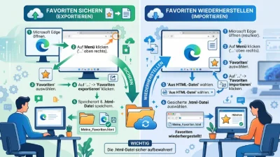 Windows 11/10: Edge-Favoriten sichern & wiederherstellen