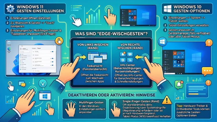 Windows 11/10: Edge-Wischgeste aktivieren oder deaktivieren