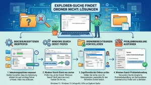Windows 11/10: Explorer-Suche findet Ordner nicht – Lösung