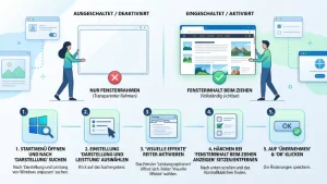 Windows 11/10: Fensterinhalt beim Ziehen anzeigen – so geht’s