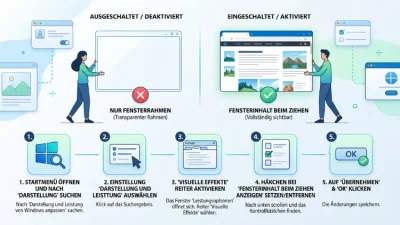 Windows 11/10: Fensterinhalt beim Ziehen anzeigen – so geht’s