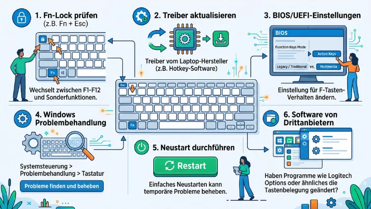 Windows 11/10: Fn-Tasten reagieren falsch – Lösung