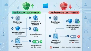 Windows 11/10: Geräteschutz aktivieren & deaktivieren – so geht’s