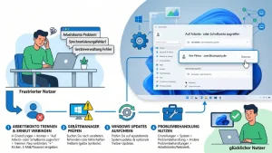 Windows 11/10: Geräteverwaltung & Arbeitskonto reparieren