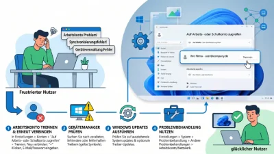 Windows 11/10: Geräteverwaltung & Arbeitskonto reparieren