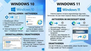 Windows 11/10: Internet Explorer installieren/deinstallieren