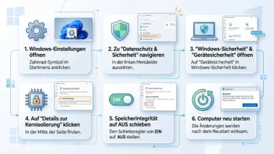 Windows 11/10: Kernisolierung deaktivieren – so geht’s