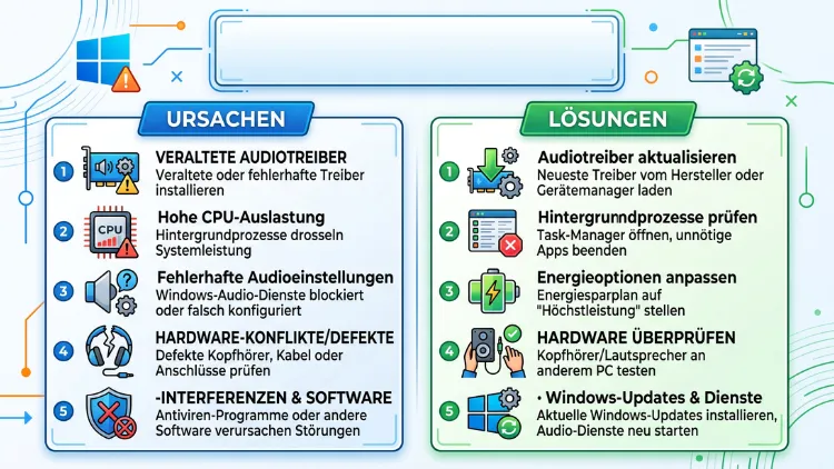 Windows 11/10: Knacken im Sound – Ursachen & Lösungen