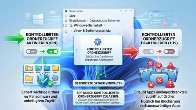 Windows 11/10: Kontrollierten Ordnerzugriff aktivieren/deaktivieren