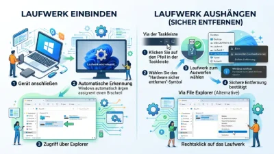 Windows 11/10: Laufwerk einbinden und aushängen – so geht’s